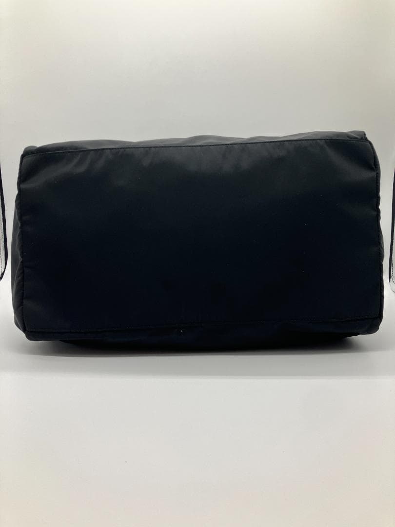 PRADA テスート ハンドバッグ ミニボストン ナイロン×パテントレザー