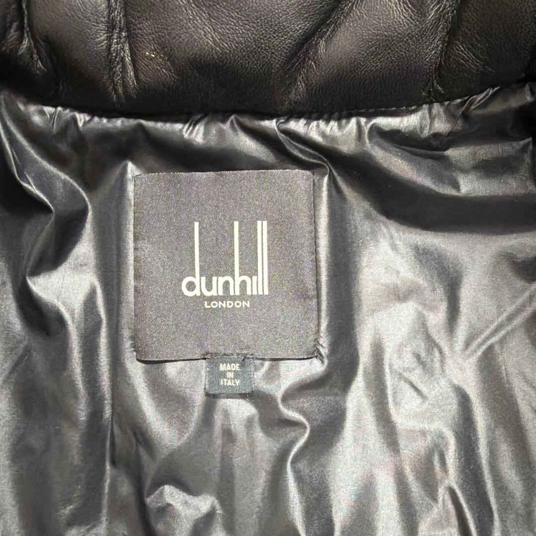 dunhill ブラック キルティングレザー ジャケット