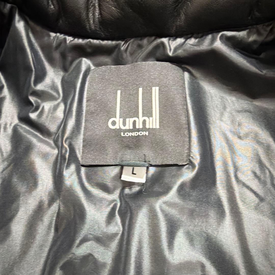 dunhill ブラック キルティングレザー ジャケット