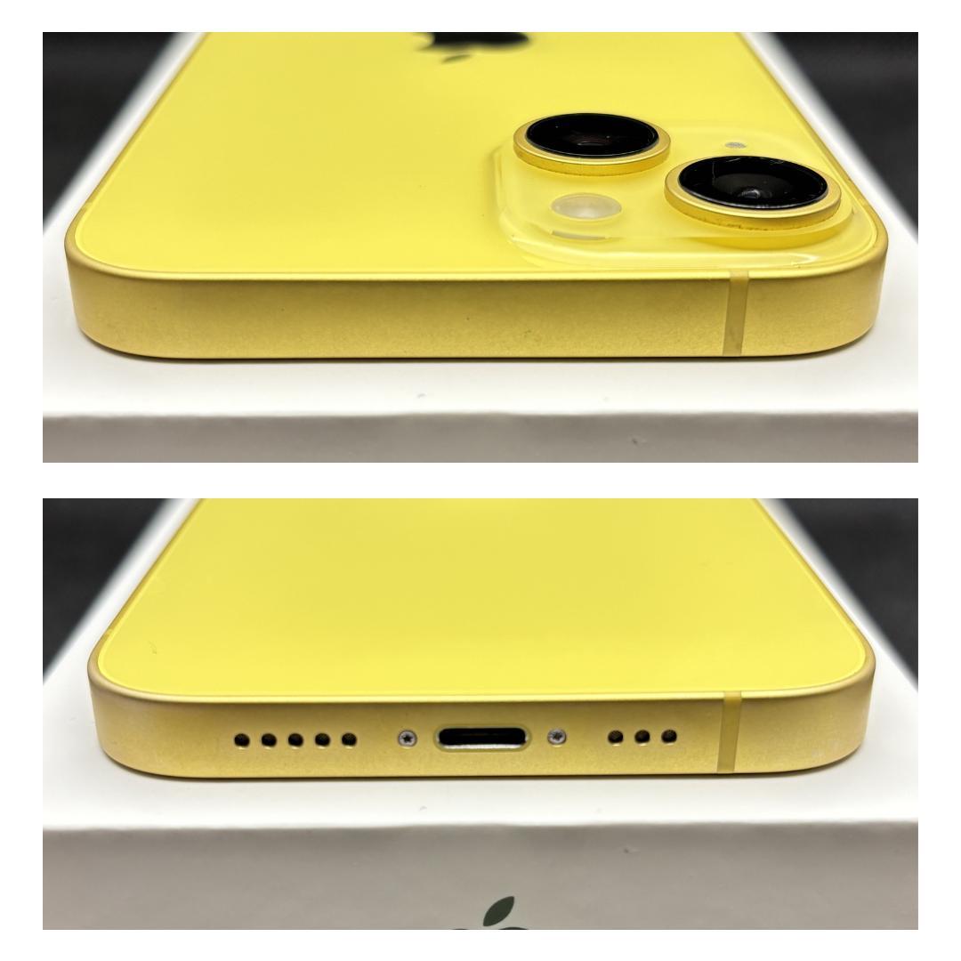 【美品】iPhone14 イエロー 128GB SIMフリー 新品バッテリー