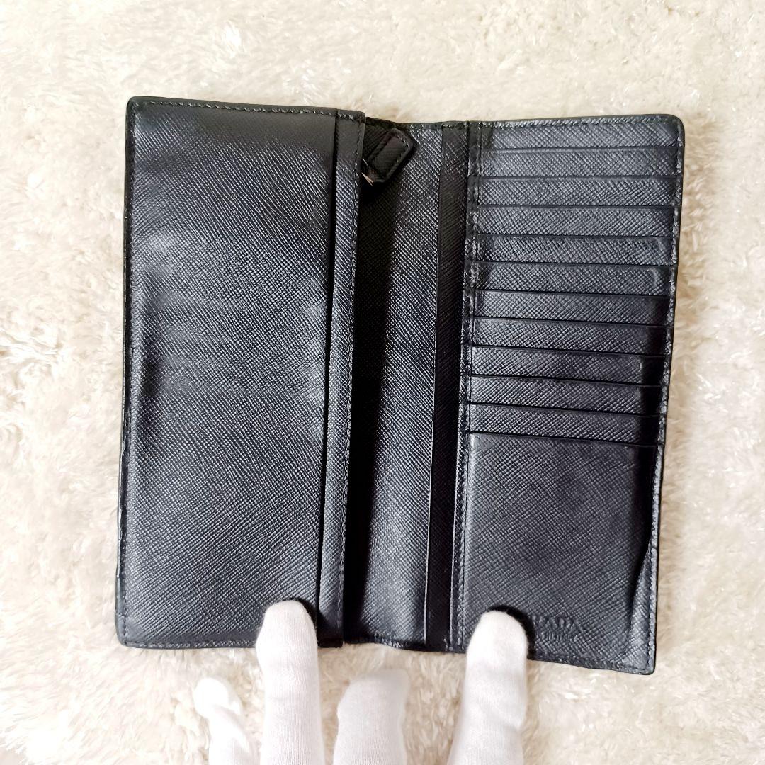 ✨美品✨　プラダ　PRADA　サフィアーノ　長財布　レザー　ブラック