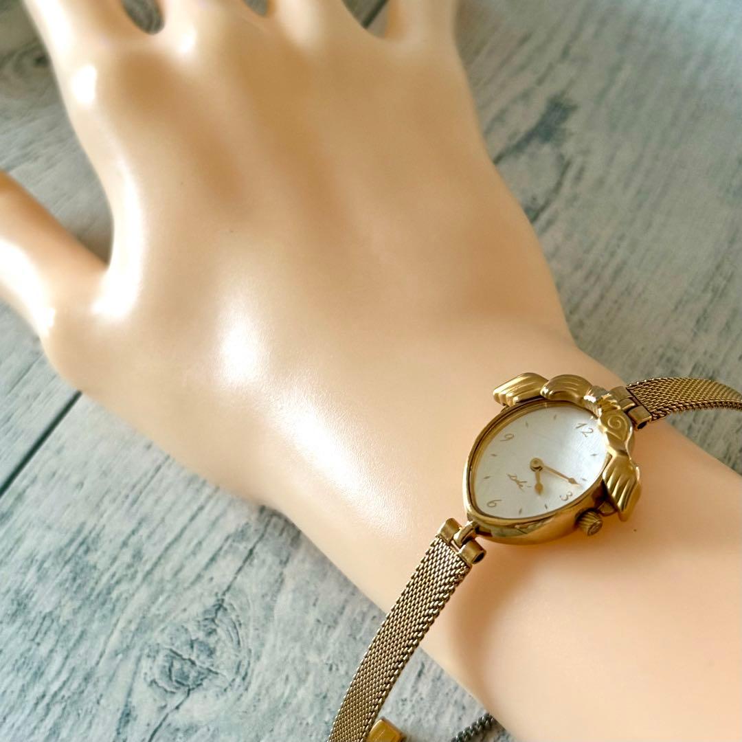 【希少】Salvador Dali サルバドール・ダリ 腕時計 時の翼 ゴールド