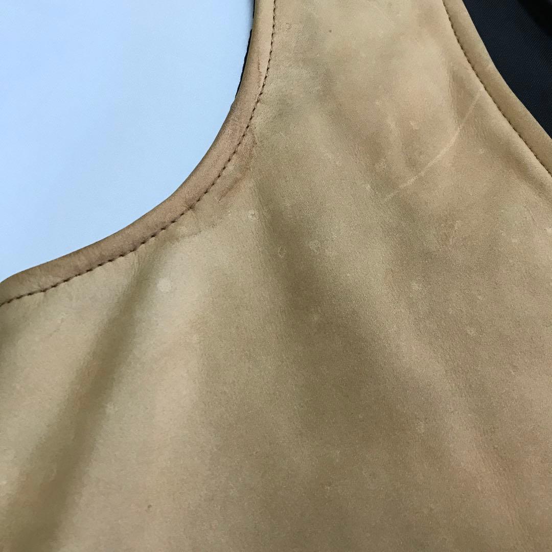 VANSON Leathers スウェードレザーベスト USA 製 タンカラー