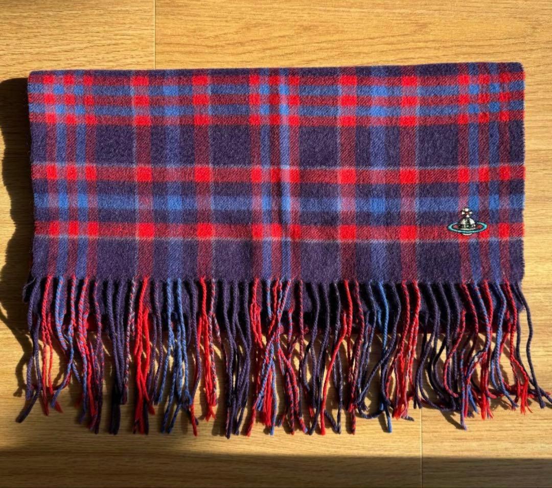 チェック柄マフラー vivienne westwood