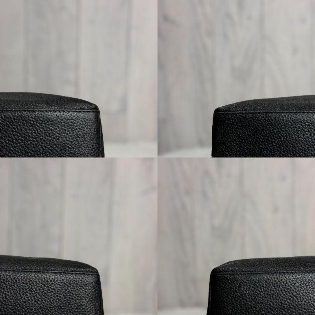 美品♡A4♡HushTug ハッシュタグ レザー トートバッグ ブラック シボ革