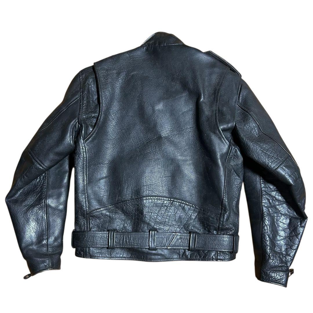 XPERT ダブルライダース レザージャケットブラック黒　キルティング　38