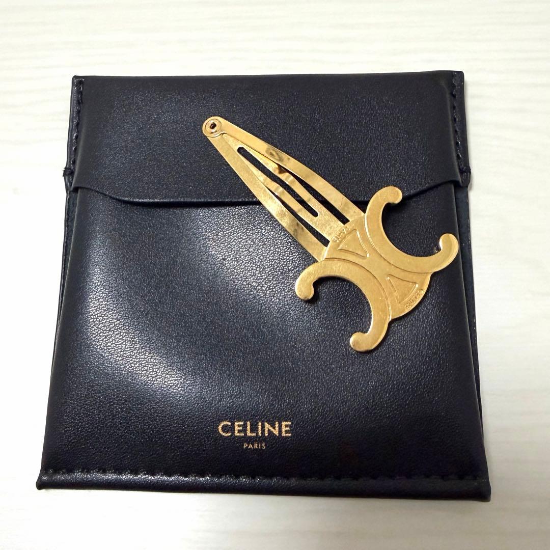 CELINE セリーヌスナップヘアクリップ ゴールドフィニッシュ