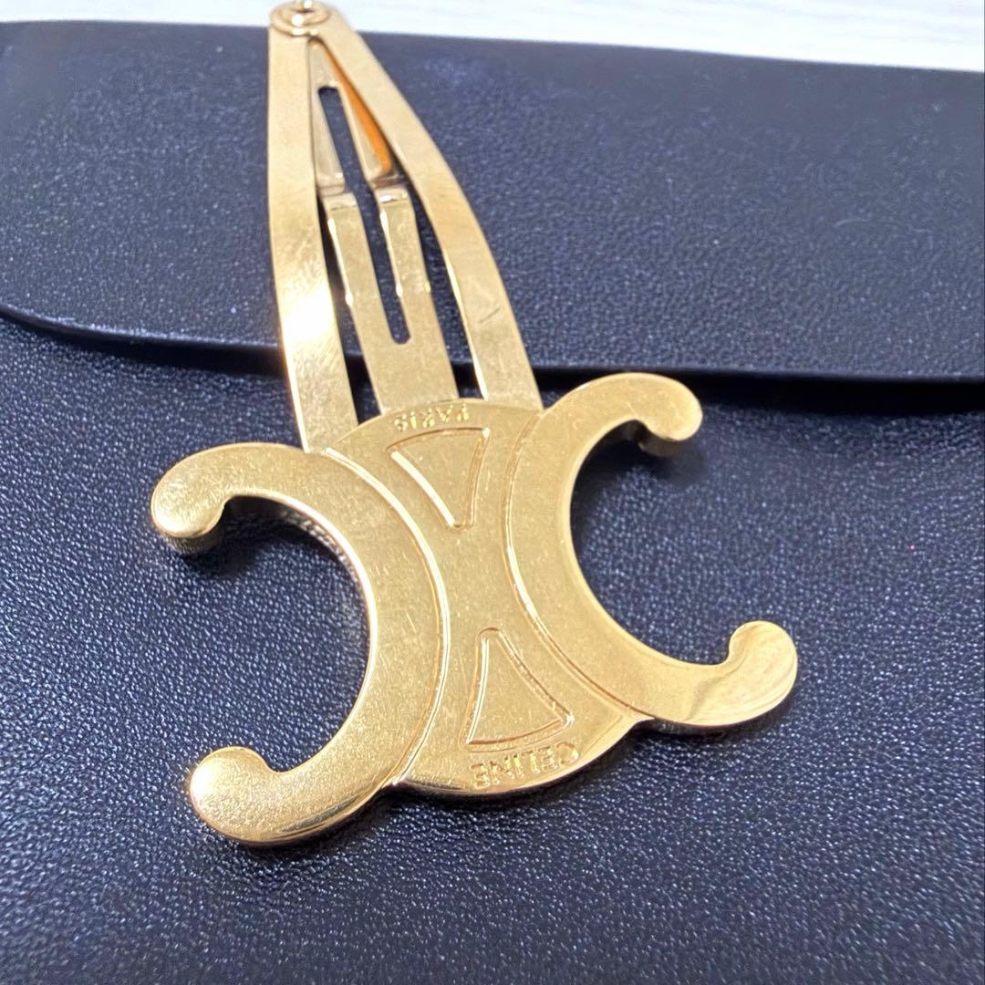 CELINE セリーヌスナップヘアクリップ ゴールドフィニッシュ