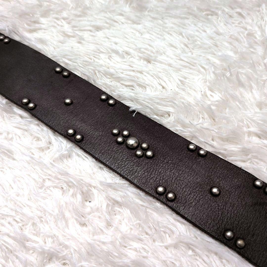 【激レア 極美品】ディースクエアード　レザーベルト　スタッズ　コンチョバックル