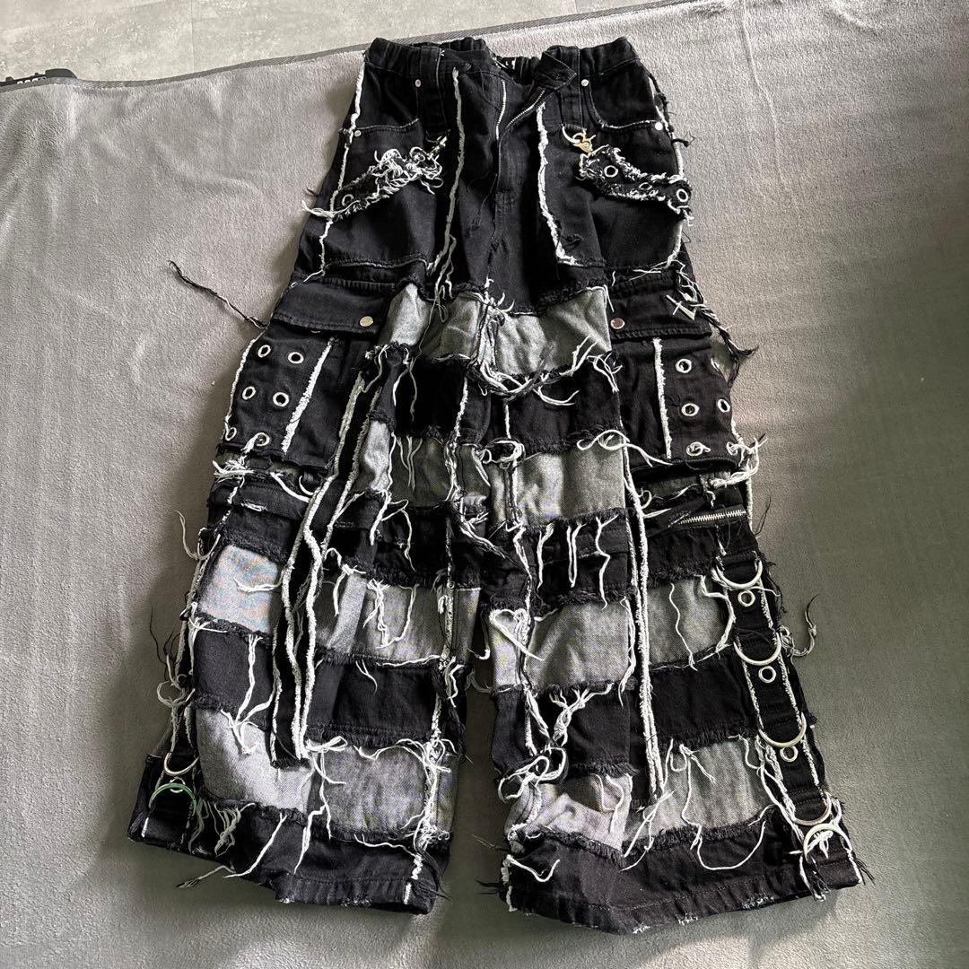 『REFLEM/レフレム』2WAY切替ワイドデニムカーゴパンツ サブカル 地雷系