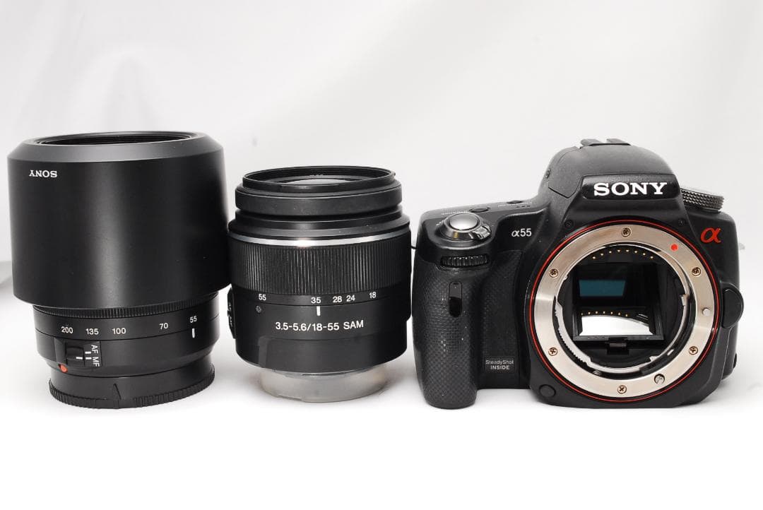 ♥ SONY α55 ♥純正ダブルレンズ♥スマホ転送♥初心者おすすめ♥ 一眼レフ