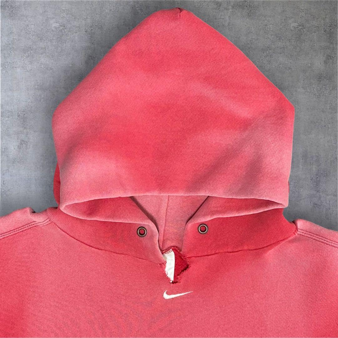 90s USA製 OLD NIKE センタースウォッシュ フェード パーカー
