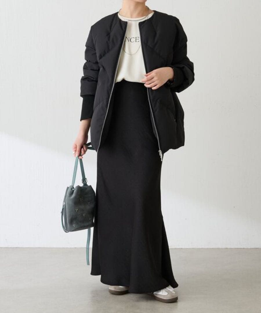 新品未使用COLLAGE GALLARDAGALANTE ノーカラーダウンコート