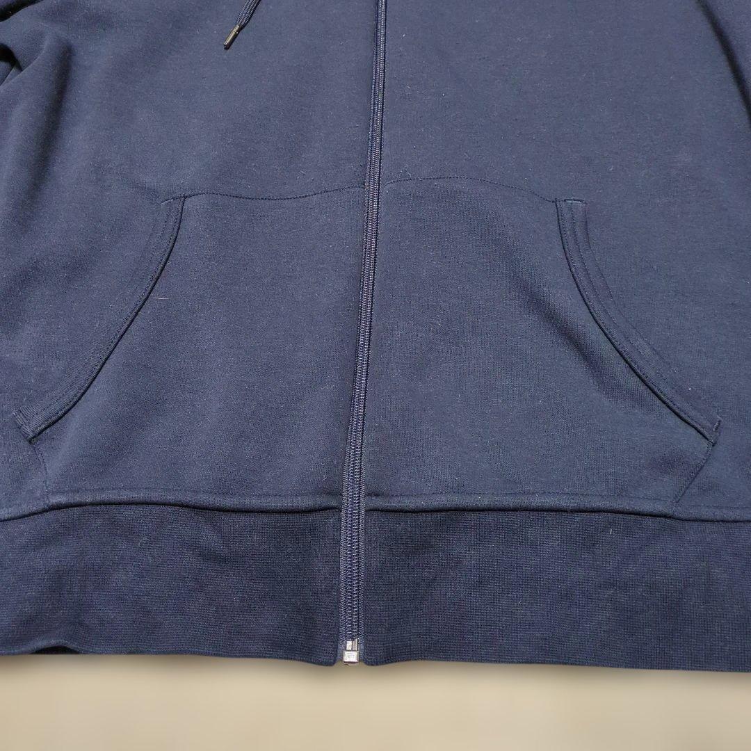 大人気　ポロラルフローレン　ダブルニット フルジップフーディ　ネイビー　M