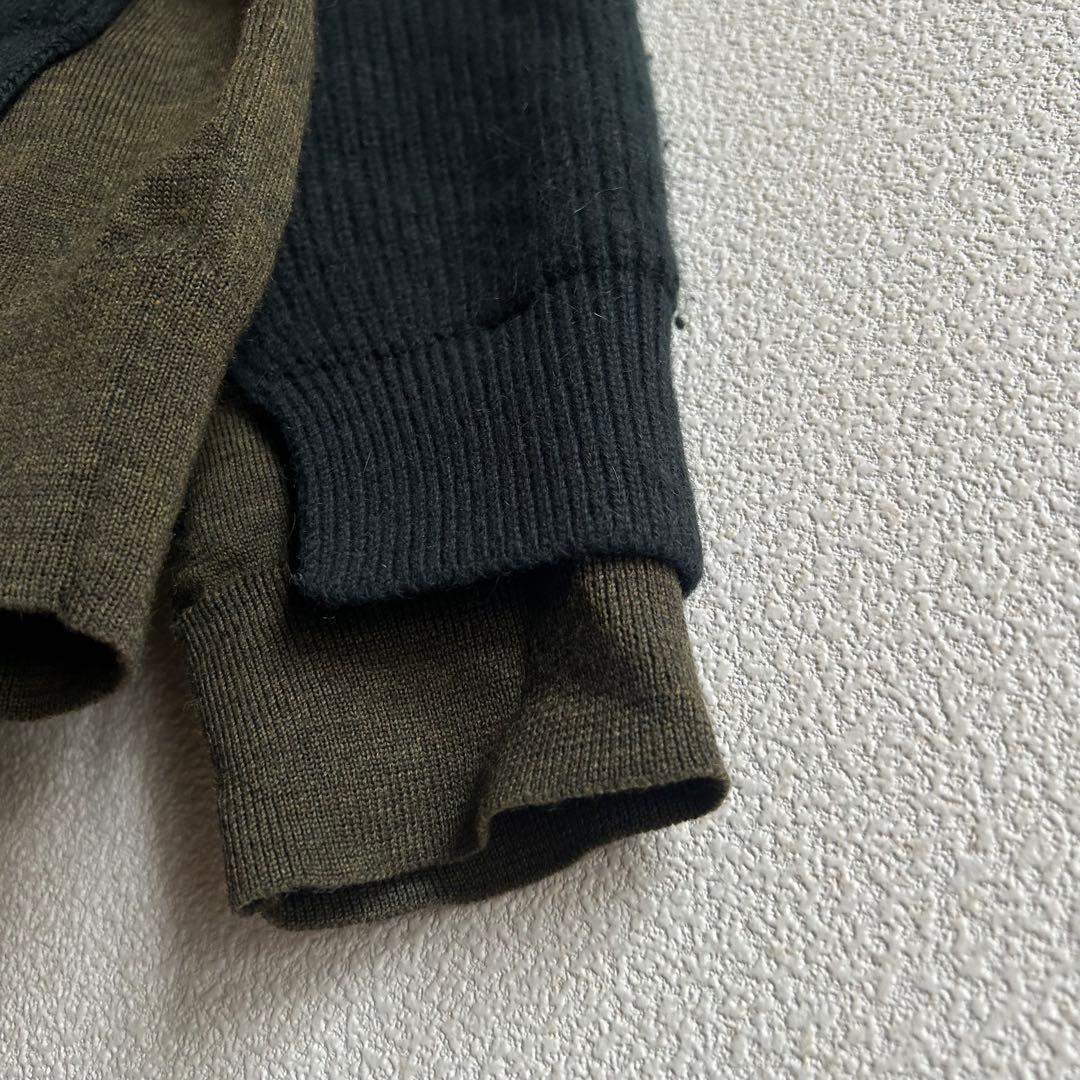 YOKE ヨーク ドッキングニット ベイビーアルパカ ウール グリーン