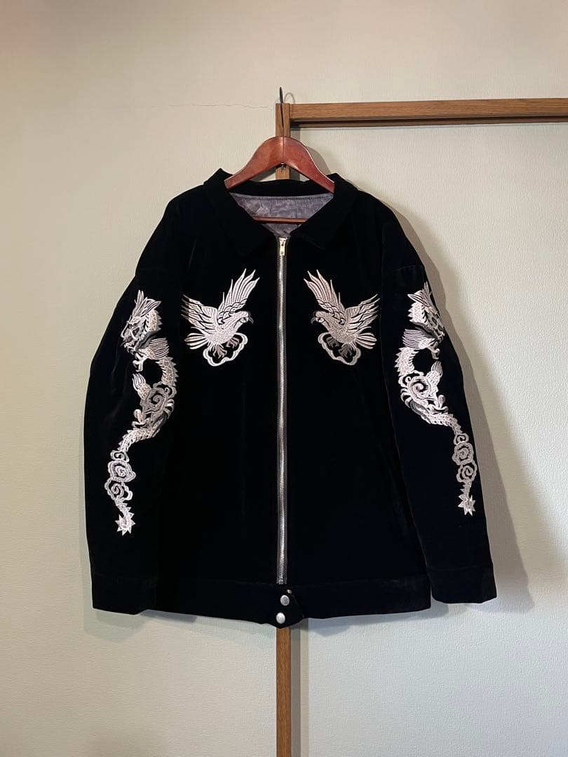 し*た様 ベルベット スカジャン レプリカ　鷹 龍 Japan