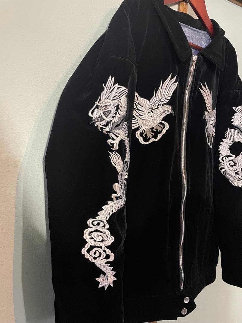 し*た様 ベルベット スカジャン レプリカ　鷹 龍 Japan