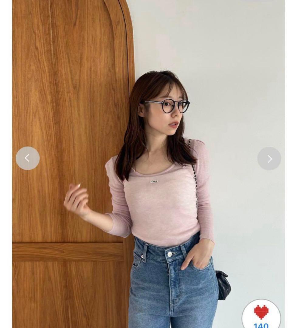 限定お値下げ❗️snidel chacott シアーリブニット pnk-f