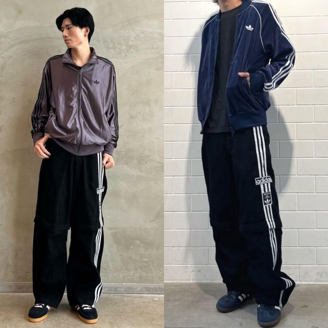 新品28⭐️adidas アディブレイク 2-IN-1 デニムパンツ ブラック×白
