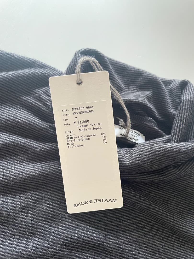 【新品未使用】MAATEE&SONSロングスリーブタートル25AWメンズMサイズ