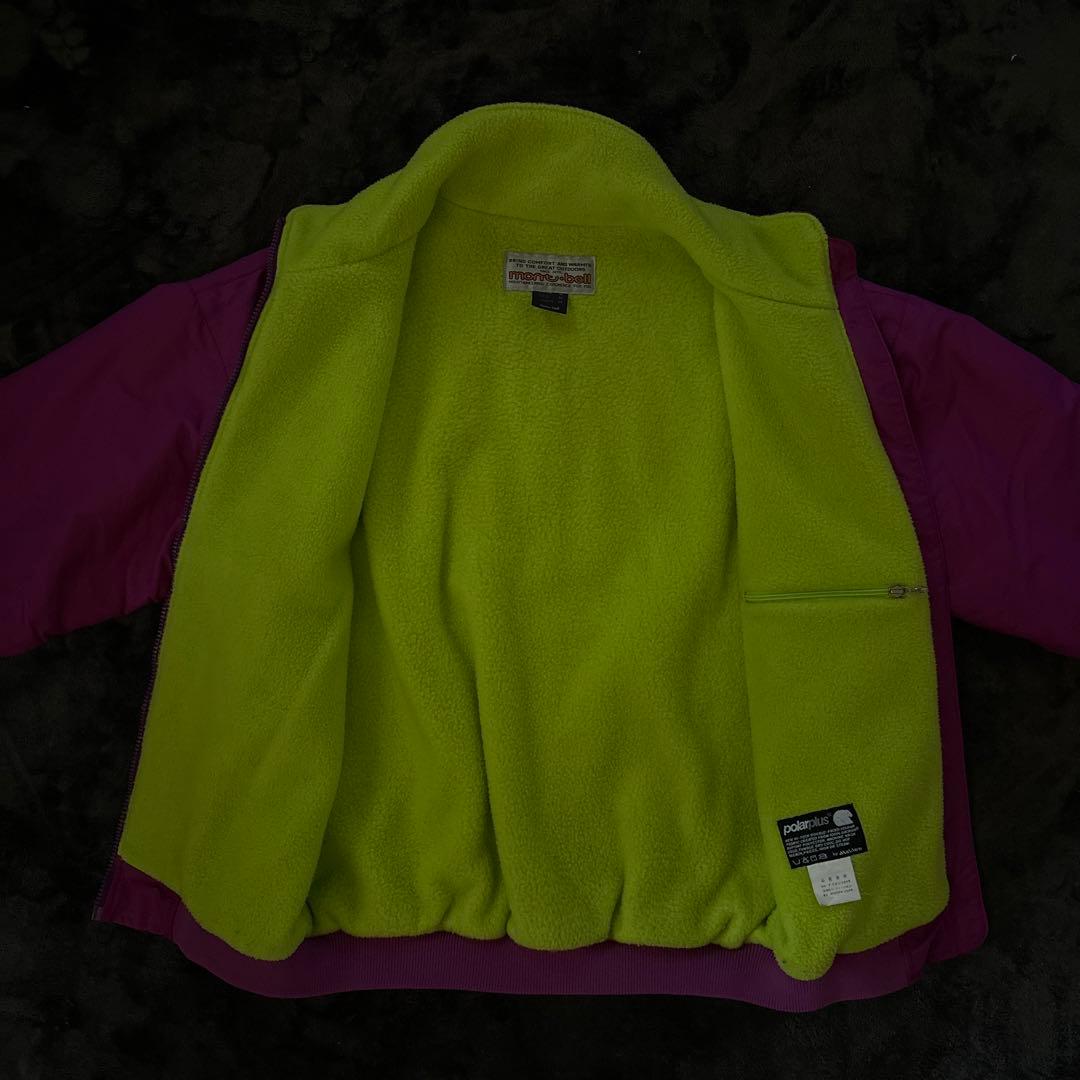 オールド モンベル サイズL ジャケット 80s ヴィンテージ フリース 蛍光