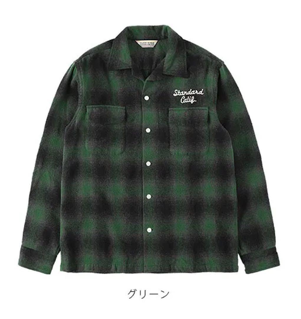 スタカリ Ombre Check Wool Shirt Sサイズ