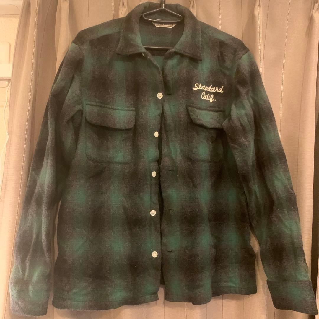スタカリ Ombre Check Wool Shirt Sサイズ