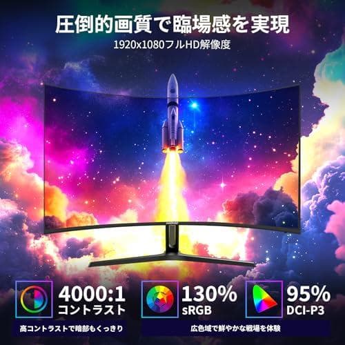 Amzfast ゲーミングモニター 27インチ 240Hz/1ms MPRT/m