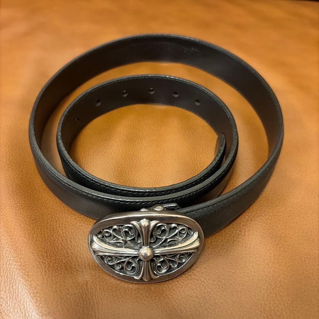 CHROME HEARTS クラシックオーバルクロスバックルベルト 1.0