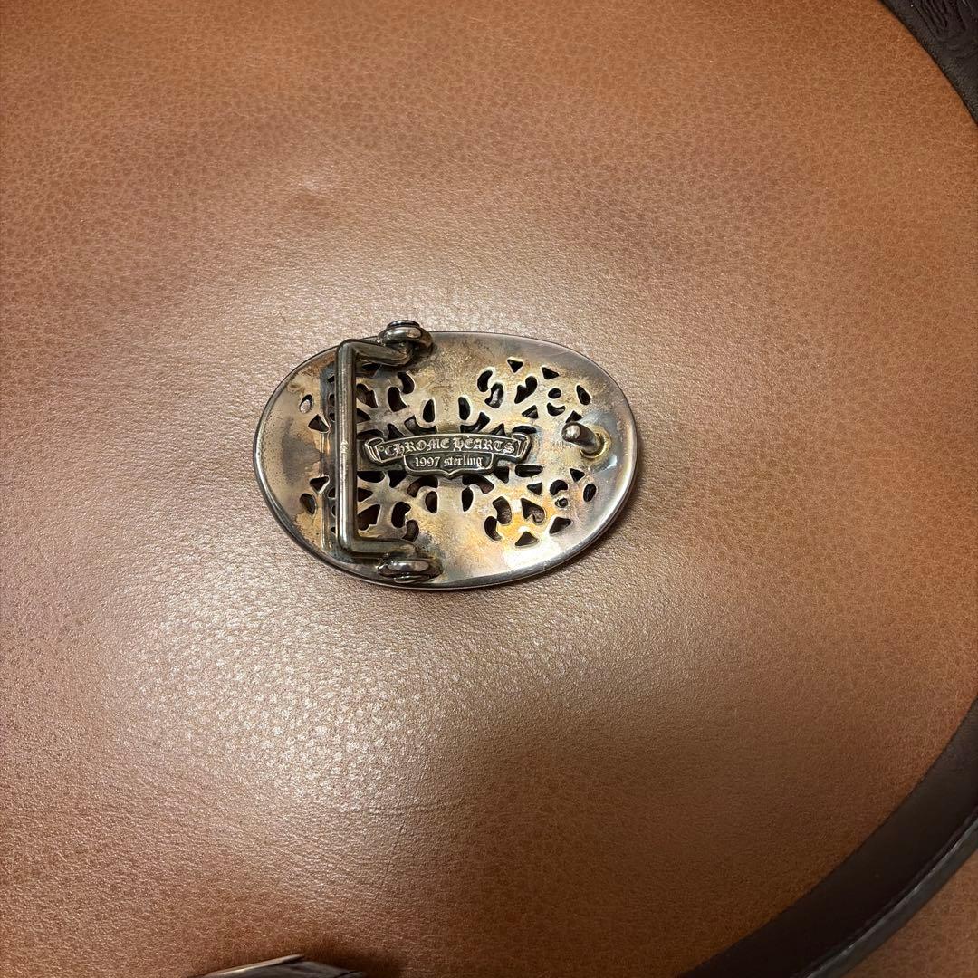 CHROME HEARTS クラシックオーバルクロスバックルベルト 1.0