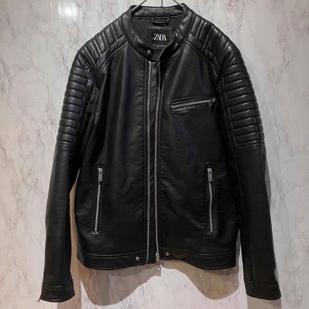 完売品　ZARA ザラ シングルライダースジャケット Lサイズ 42 極美品