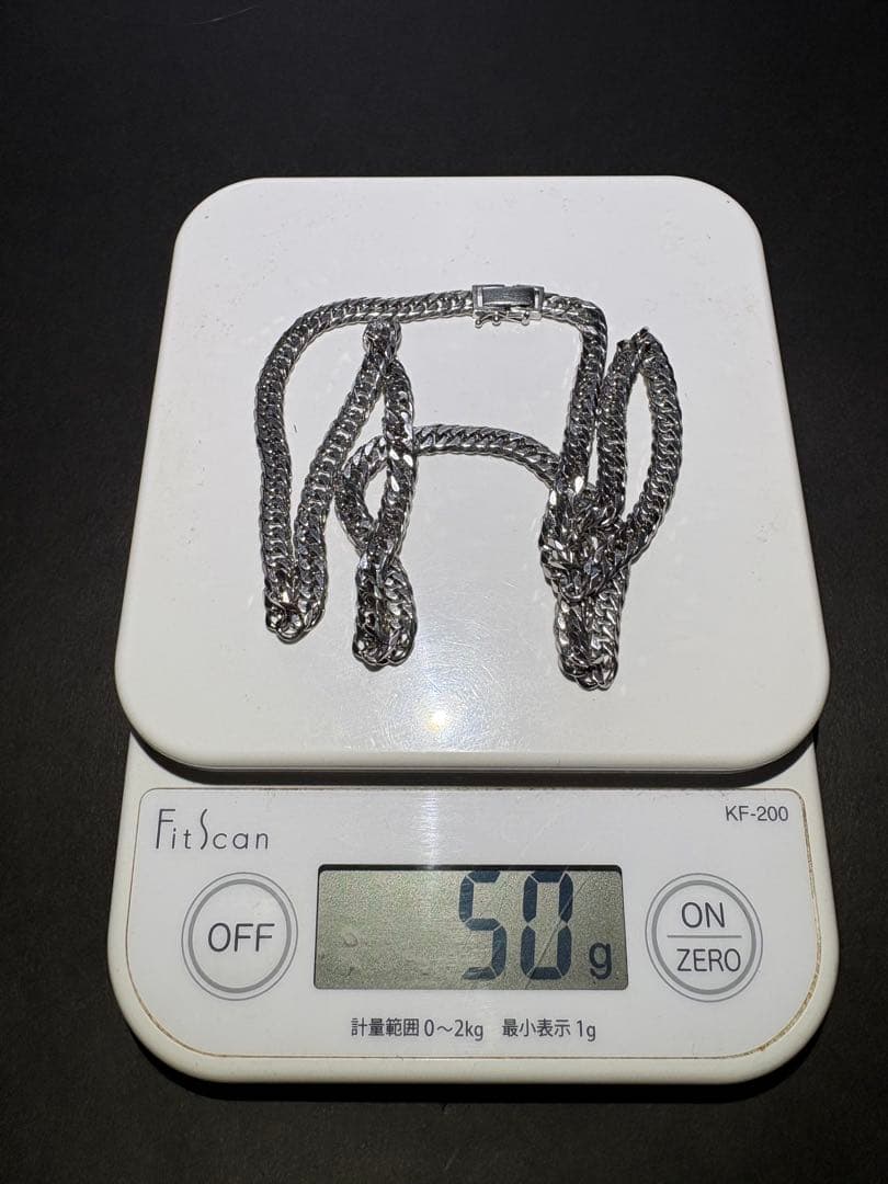 プラチナpt 喜平８５０ネックレス6面カットダブル約50g/54cm 田中貴金属