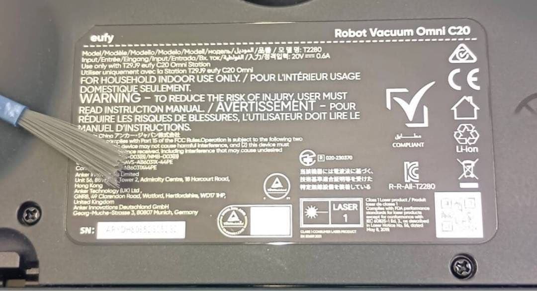 最終値下げ◯【新品・未使用】Eufy ロボット掃除機 Omni C20 ドック付