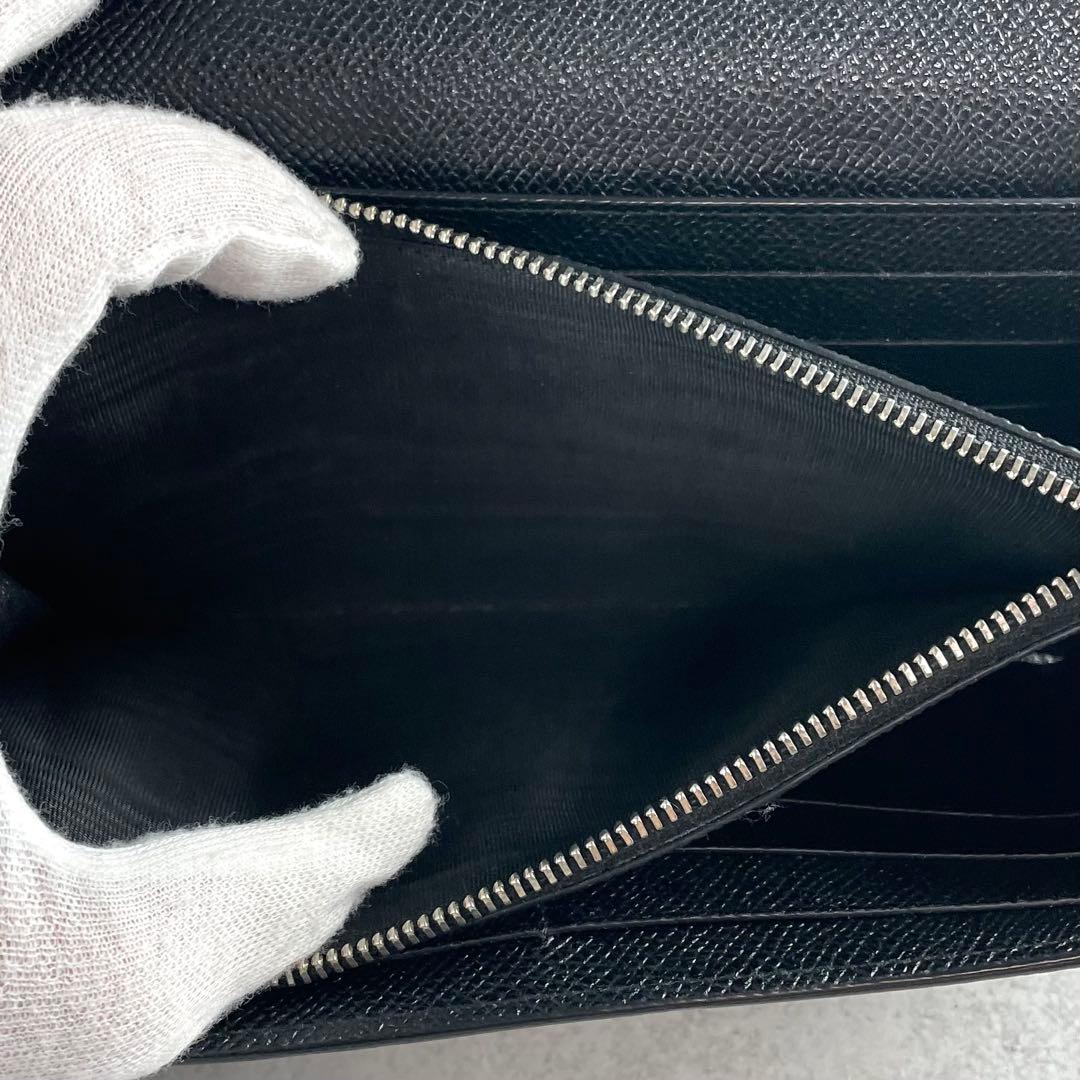 極美品✨ ブルガリ BVLGARI 長財布 クリップ オールブラック レザー