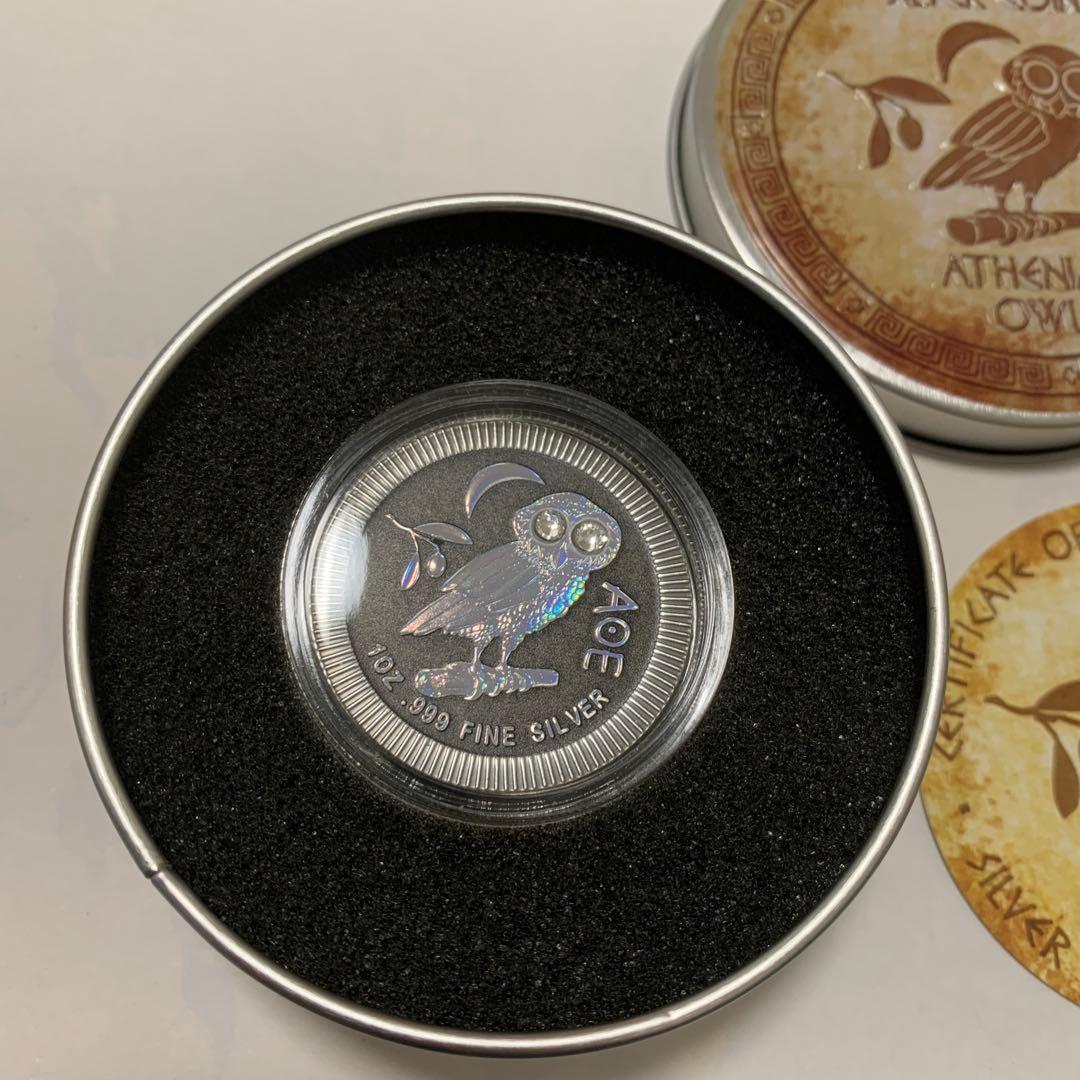 T*a様 レア☆2020年 $2 アテネのフクロウ 1oz 純銀 .999 シル