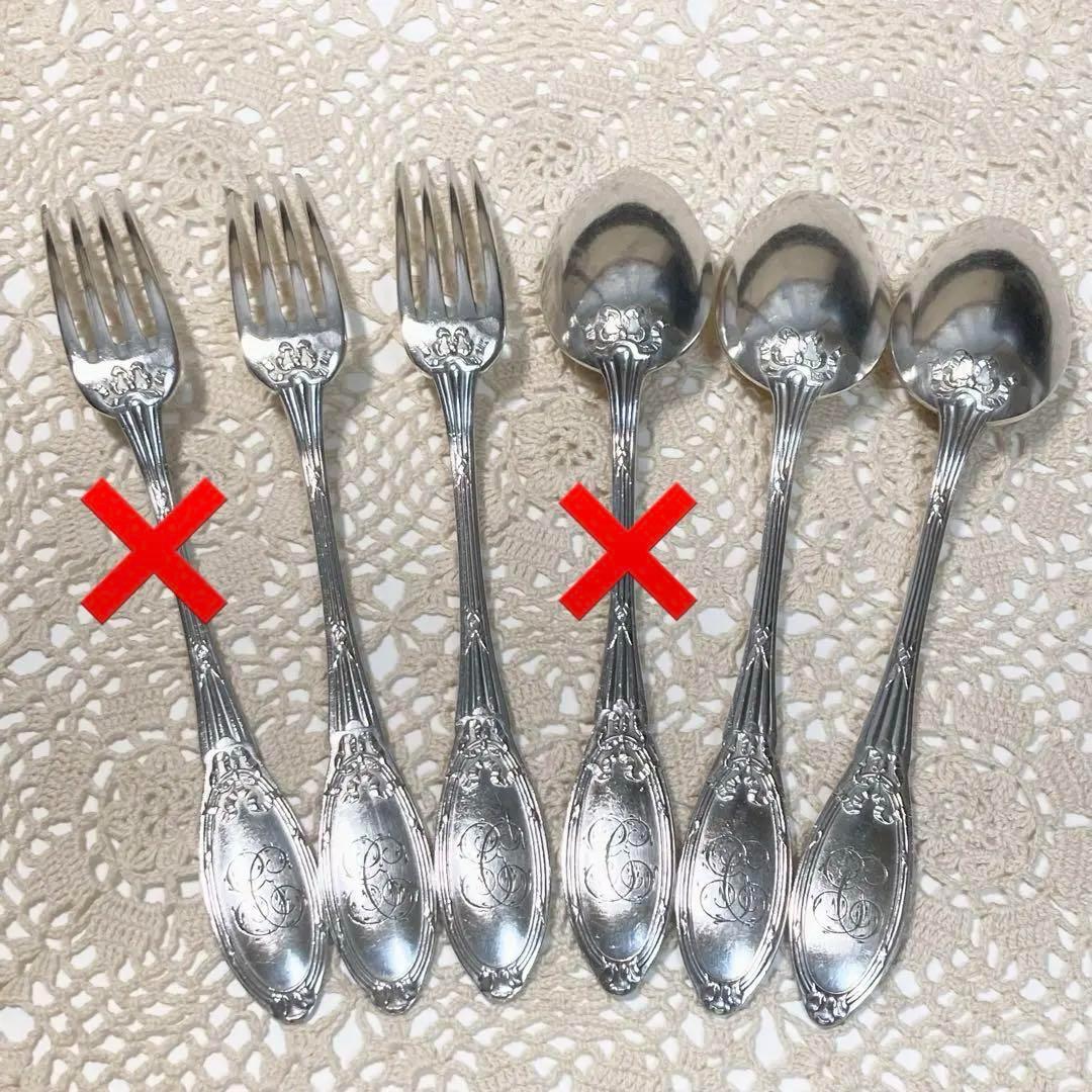 【MiMi】カトラリー２セットフランスアンティーク✨️可愛いリボンモチーフ