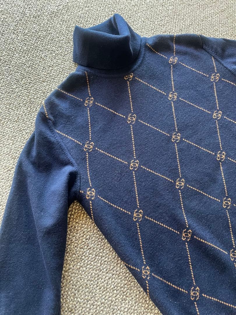 GUCCI カシミヤ100% タートルネック セーター　メンズS