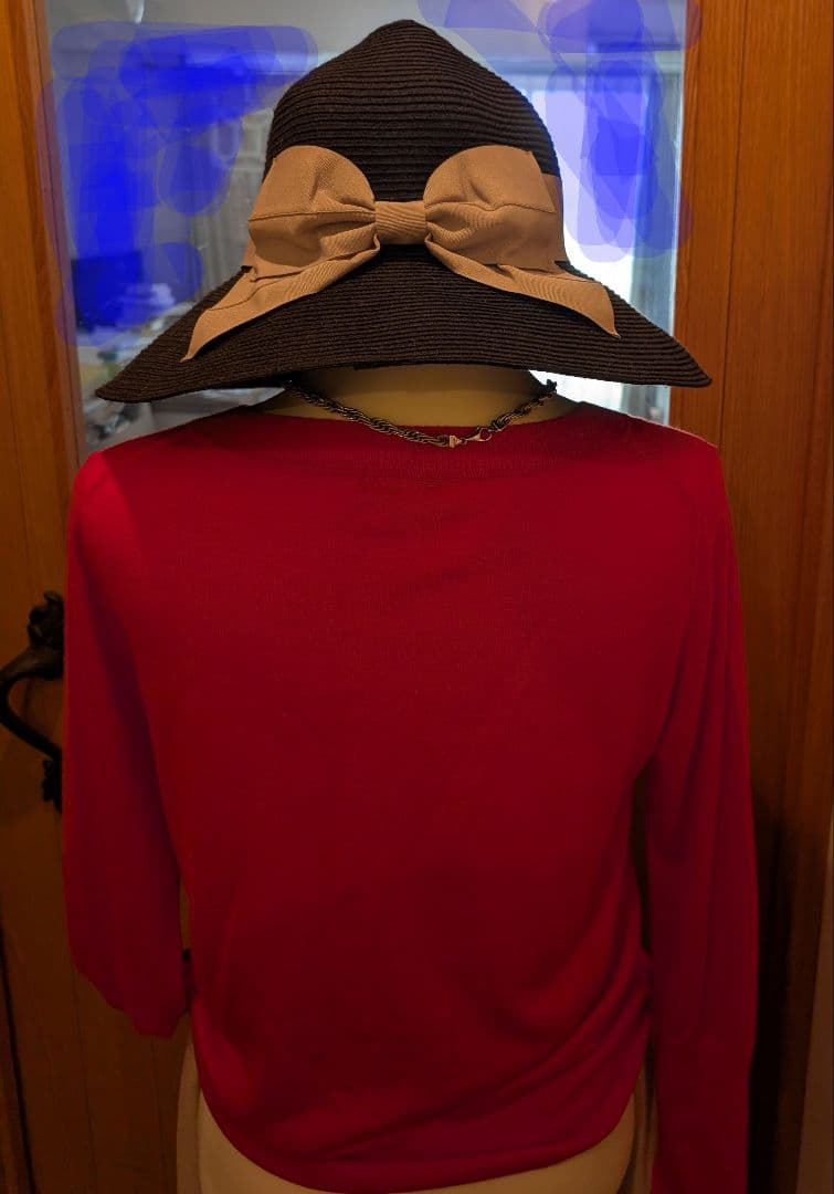 Ｌサイズ島田順子 49AV.junko shimadaのニット(オレンジ)未使用