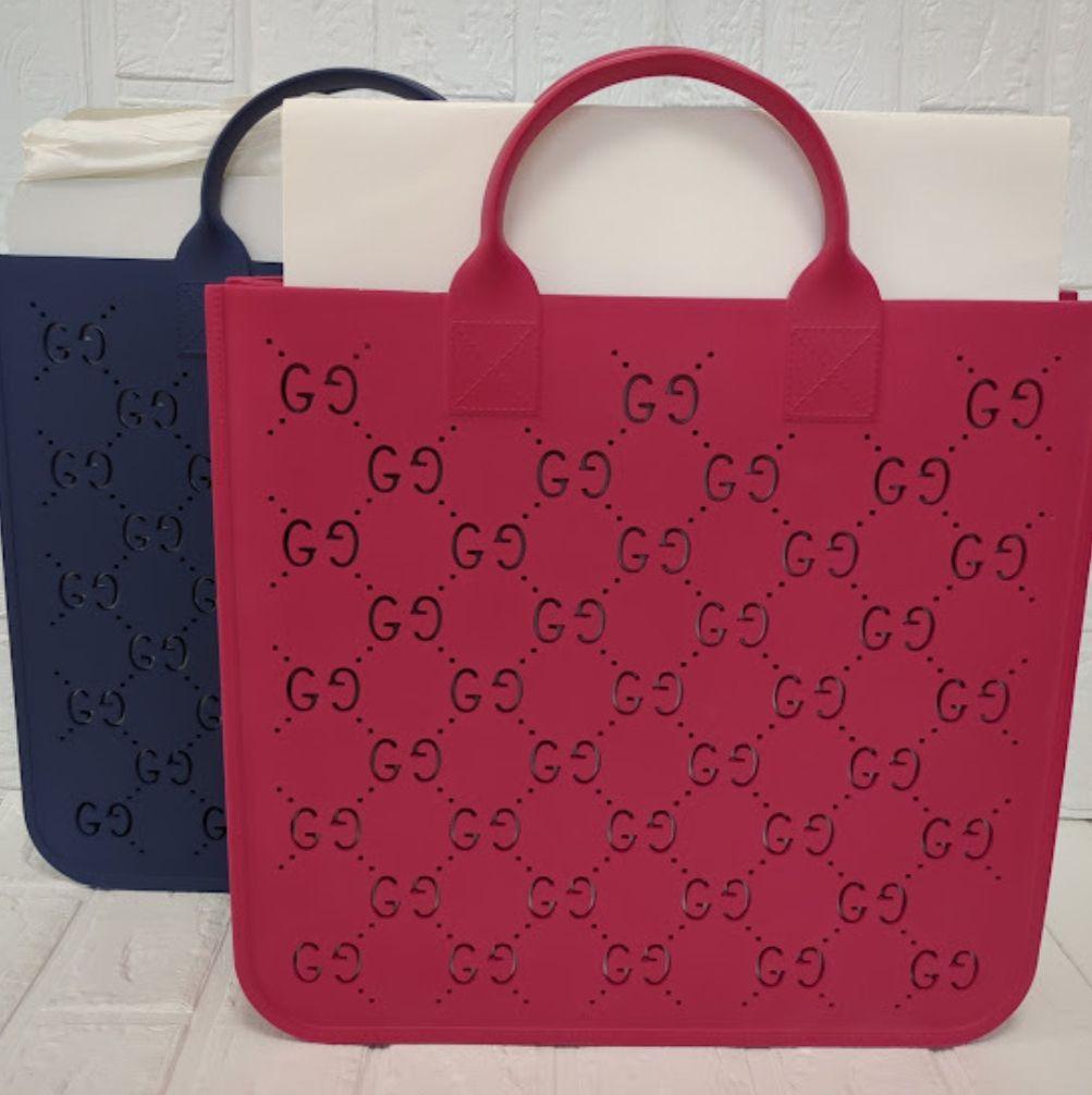 新品未使用 GG ラバー トートバッグ ピンク