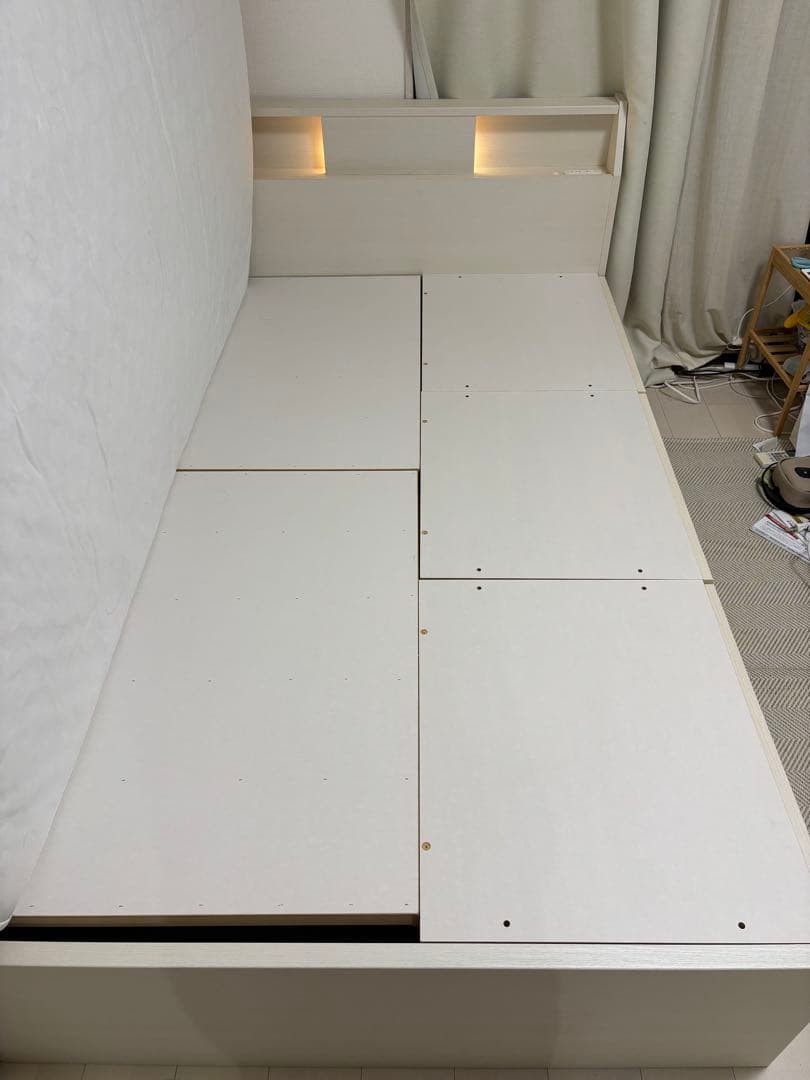 セミダブル ベッドフレーム+マットレス ニトリ(アザン3 チェスト40)