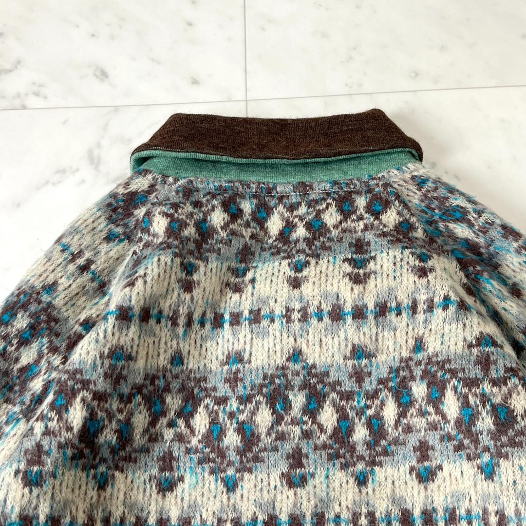 ブルートリック 岡山デニム ニット ジャケット L ウール アンゴラ トグル釦