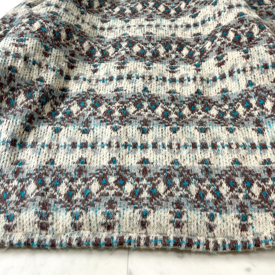 ブルートリック 岡山デニム ニット ジャケット L ウール アンゴラ トグル釦