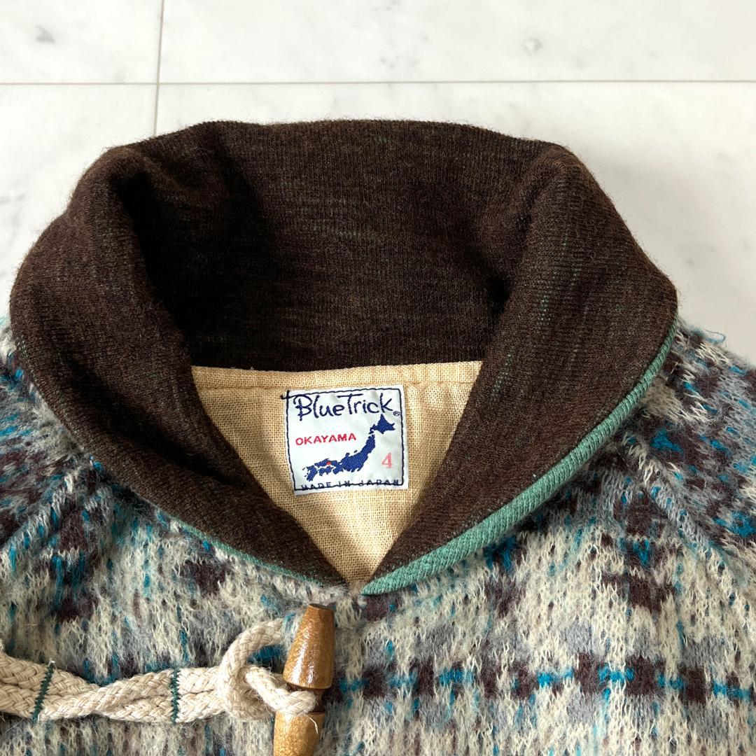 ブルートリック 岡山デニム ニット ジャケット L ウール アンゴラ トグル釦