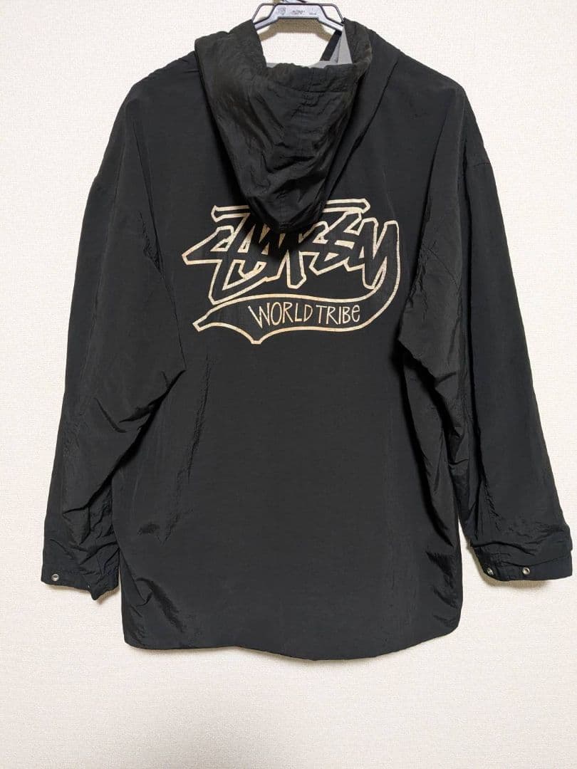 OLD STUSSY 紺タグ ナイロンジャケット ブラック