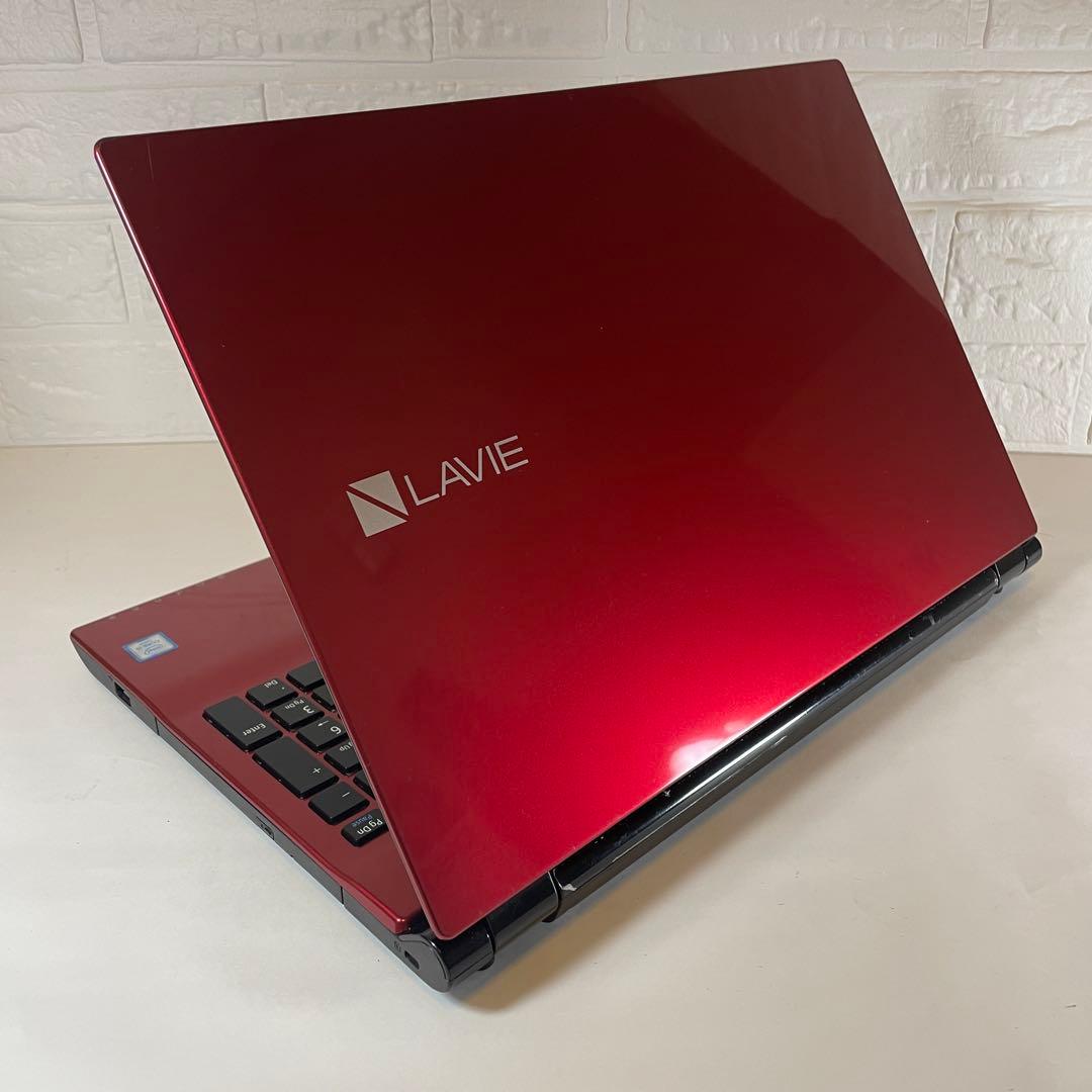 【限定1台】NEC LAVIE ☆レッド☆新品SSD☆すぐ使える☆ブルーレイOK