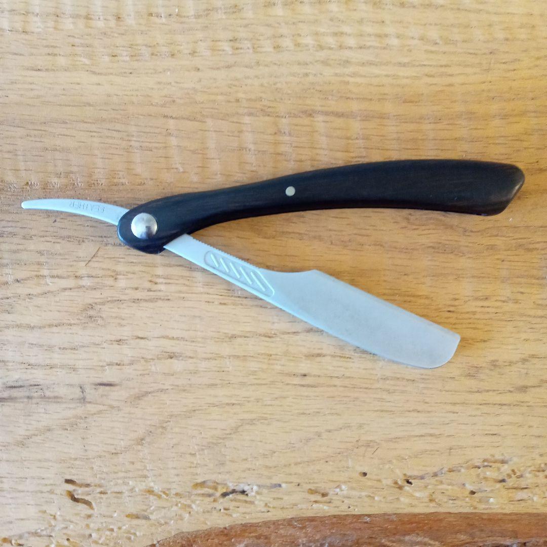 フェザー FEATHER 木製 barber レザー カミソリ 理容 剃刀