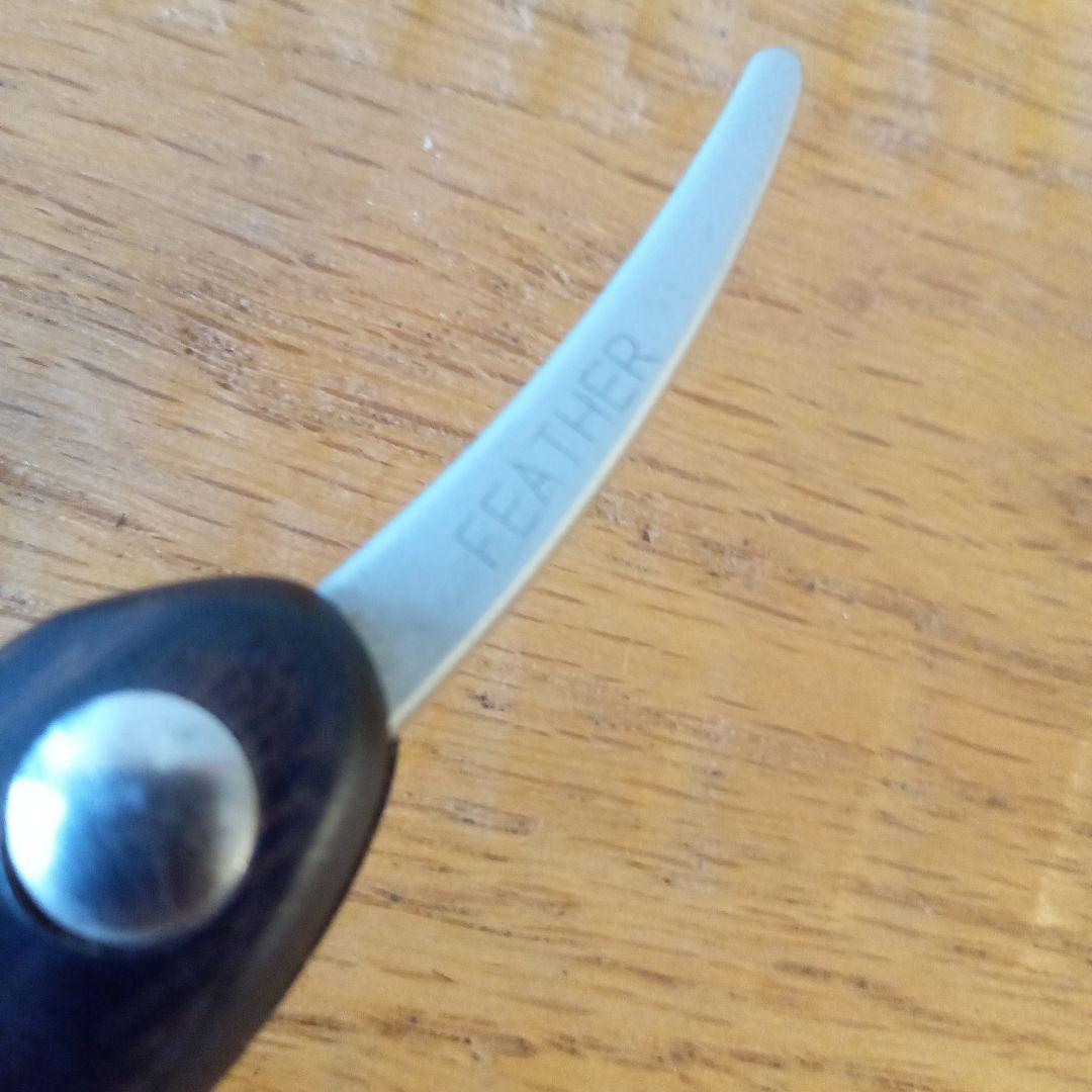 フェザー FEATHER 木製 barber レザー カミソリ 理容 剃刀