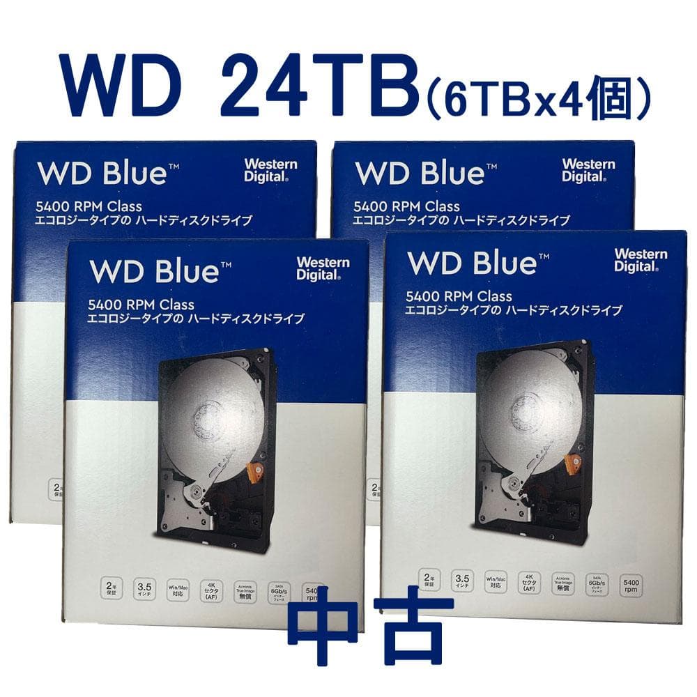 O*O様 [4台]WD Blue 6TB ハードディスクドライブ 動作中古品 静