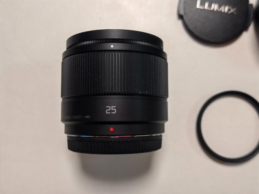 Panasonic LUMIX H-H025 25mm f/1.7 プロテクタ付