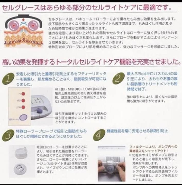 【家庭用セルライトケア美容機】セルグレース